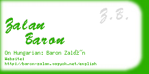 zalan baron business card